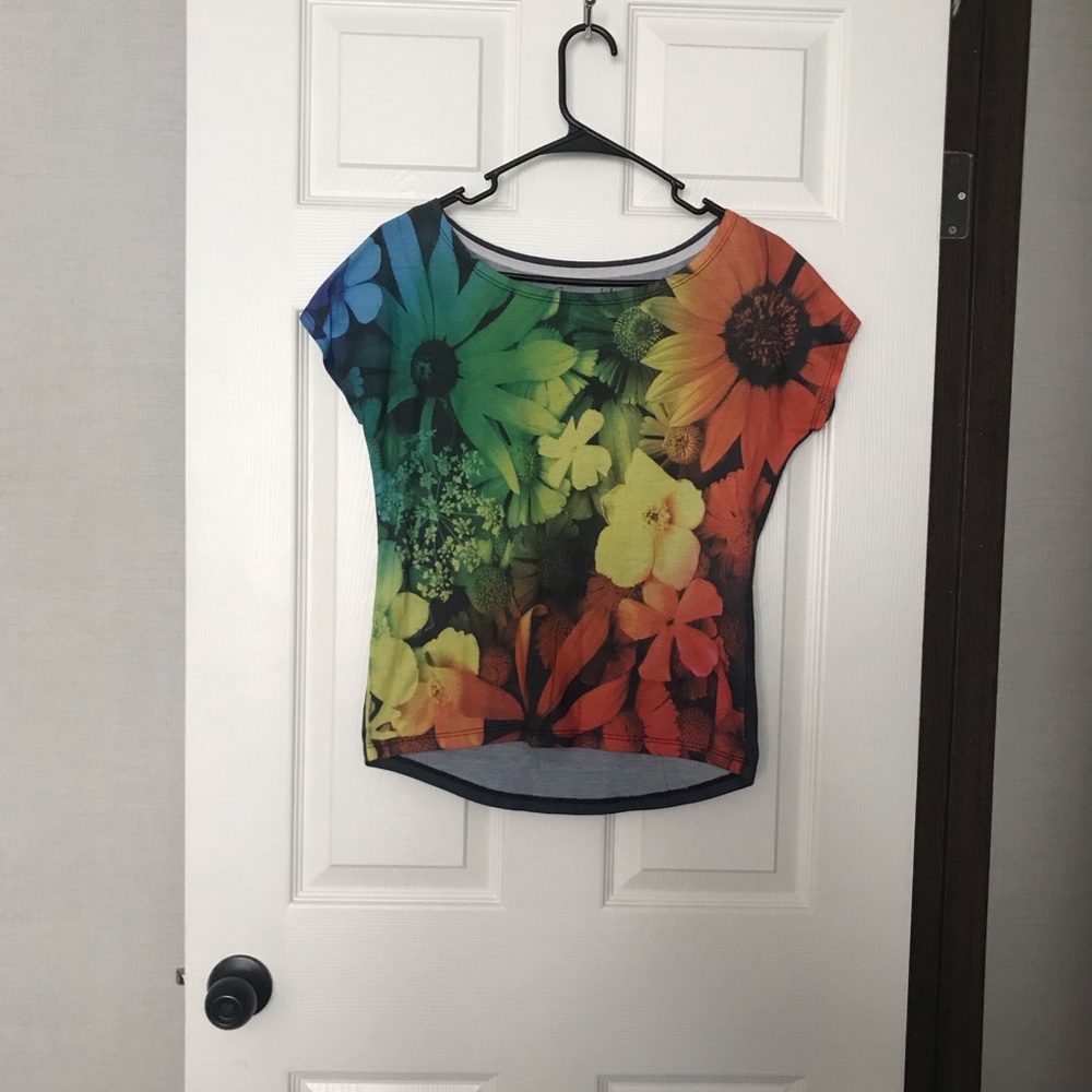 Aeropostale Rainbow floral shirt
